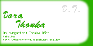 dora thomka business card